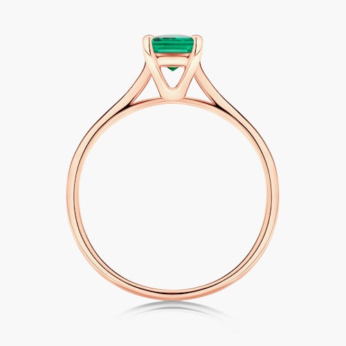 Pierścionek zaręczynowy SAVICKI: różowe złoto, szmaragd